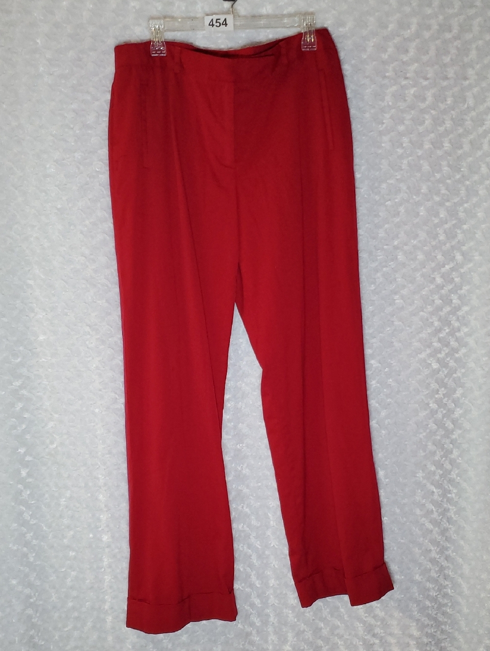 Moda International Red Straight-Leg Dress Trousers size 18